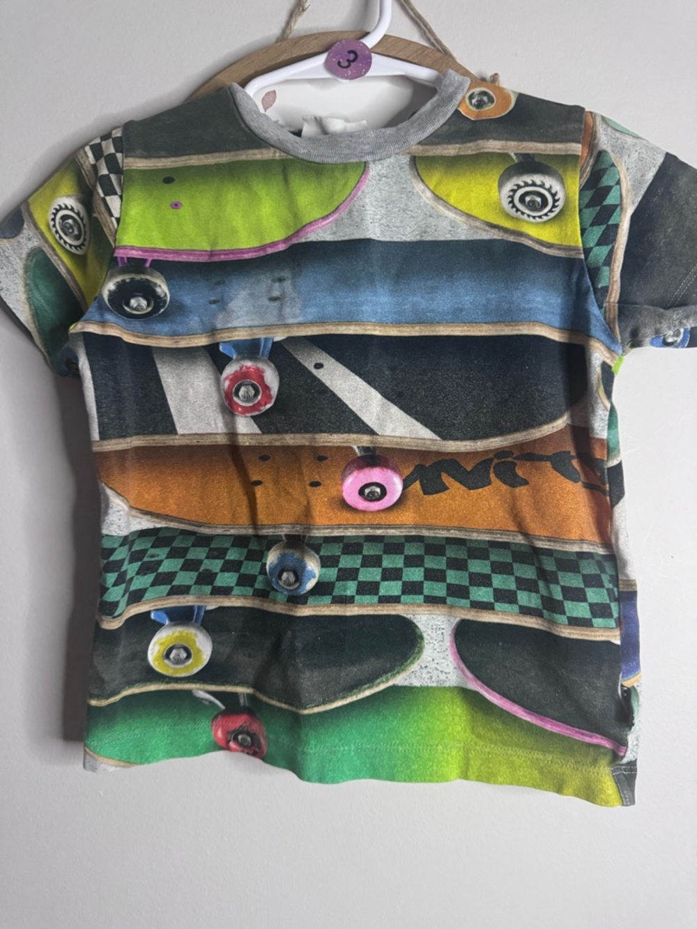 Molo Kids Skateboard Graphic Tee - Multicolor